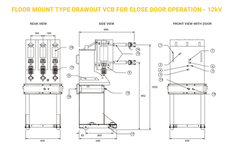 Floor-mount-vcb-close-door-operation-VCB-kv12kv